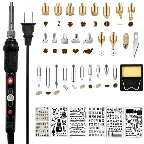 Wood Burning Kit,Wood Burning Tool with Adjustable Temperature 200~450°C, Professional Wood Burning Pen for Embossing Carving DIY Adults Crafts Beginners