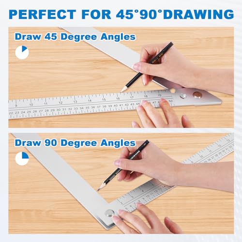 Folding Triangle Ruler 48inchs Aluminum Framing Square