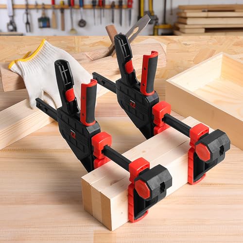 2-Pack 600lbs Clamping Force Bar Clamps For Woodworking，6 Inch Wood Clamp, Four Times Clamping Force of Standard Products, One Hand Heavy Duty Bar Clamps, Quick Grip Clamps for Carpentry - size: 6 INCH