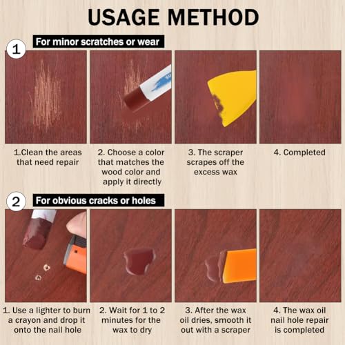 Furniture Repair Wax Sticks, 30 Colors Floor Scratch Wood Filler Sticks