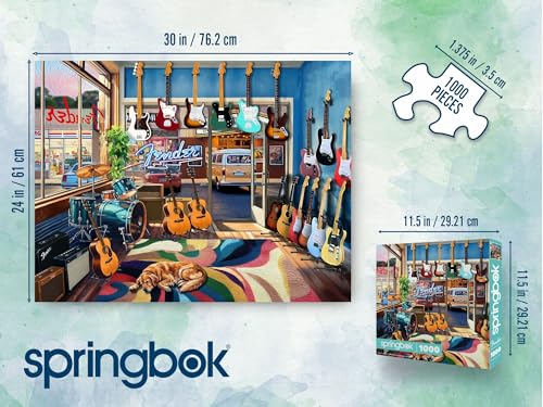 Springbok Fender Guitar Shop 1000 Piece Guitar Jigsaw Puzzle for Adults - style: Guitar Shop