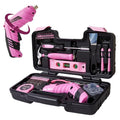 Pink Tool Set for Women,40-Pc Drill Set with Tool Box,Complete Home DIY Kit for Beginners, Crafting & Quick Fixes