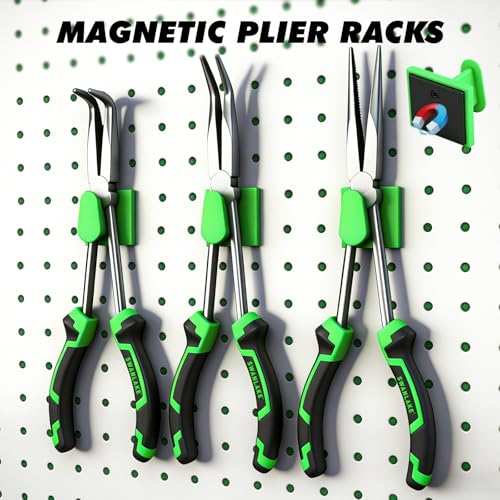 20-Piece Magnetic Tool Organizer Set, 1/4", 3/8", 1/2" SAE & Metric Socket Organizers, 2 Large Wrench Holders, 24-Slot Wrench Rails, Plier and Screwdriver Wall Mount Storage - style: 20PCS Multi-Function Set