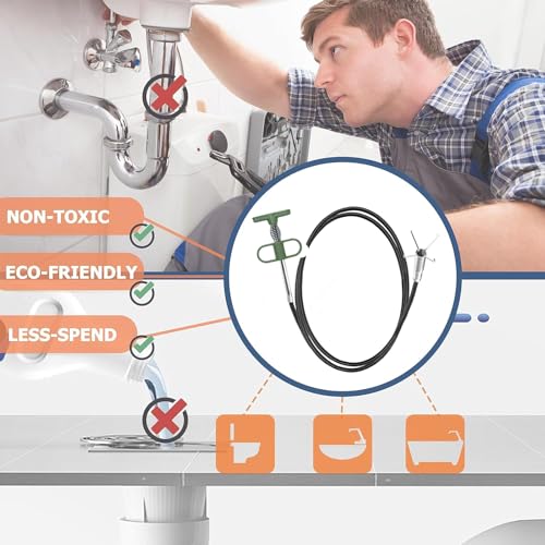 2-in-1 Drain Cleaning Kit, 33-Inch 4-Claw Grabber & 60-Inch Drain Brush - style: 60 IN