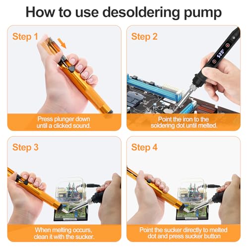 Soldering Iron Kit 80W LED Soldering Gun Adjustable Temp 356-968℉