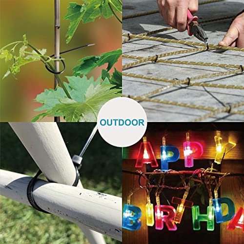 Zip Ties 8 inch with 40 lb Tensile Strength, Black Cable ties, 1000 Pack, ANOSON - size: 8"/1000 Pack (40 Lb)