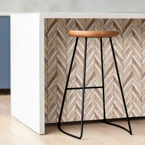 Main Street Peel and Stick Wallpaper Sheets, Herringbone, 12-Pack - style: Herringbone