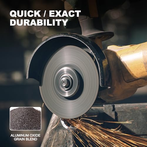 HAUTMEC 20 Pack Cut Off Wheels 5" x .04" x 7/8", Metal Cutting Discs for Angle Grinder, Ultra-Thin Aluminum Oxide Abrasive Cut-Off Wheel for Steel, Stainless Steel & Metal, MPA Certified (HT0432) - size: 5" x .04" x 7/8" (20 pcs)