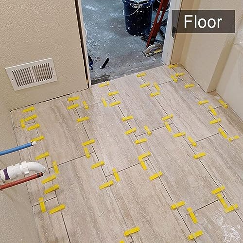 Tile Leveling System with Plier, 1200 Tile Spacers 1/16" and 300 Wedges - size: 1/16 Inch * 1200 Spacers