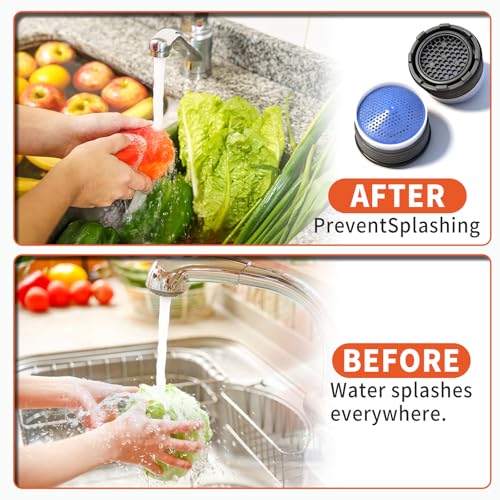 Faucet Aerator Replacement Set Compatible with Moen 180158 Faucet 18.5MM | 2 Pack Aerators Compatible with Rothbury Brantford Adler Voss Darcy Caldwell Kitchen Bathroom Sink with Key Removal Wrench