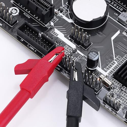 28 Pcs Multimeter Test Leads Kit with Replaceable Gold-Plated Multimeter Probes, Alligator Clips, Test Hooks,Back Probe Pins with Tool Bag