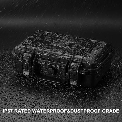 Mayouko Portable Tool Box with Shock- Proof Sponge, Water Proof Grade IP67, Waterproof Hard Case with Foam Insert, Shockproof Carrying Case, Explosion Proof Box, 11.6"L×8.3"W×3.9"H - size: 11.6"L×8.3"W×3.9"H