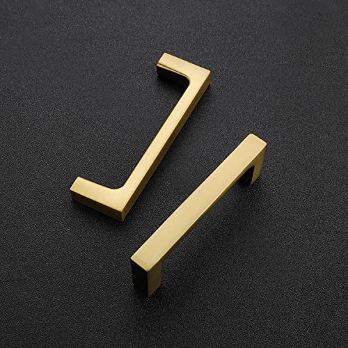 Ravinte Brushed Brass Solid Pulls Cabinet Handles 3 Inch 10 Pack - size: 3 Inch Hole Center