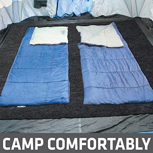 Drymate Tent Carpet Mat, Protective Waterproof Liner Keeps You Warm & Dry, Camping Floor Rug Accessory (60" x 74"), Durable, Lightweight, Soft & Comfortable, Trimmable Material (USA Made) (Charcoal) - size: 5' x 6'2" (Rectangular)