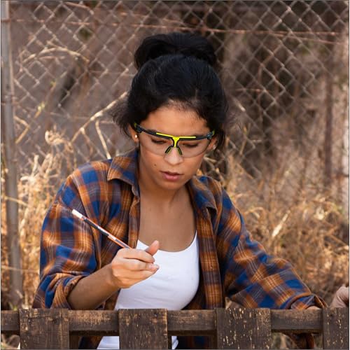 HexArmor VS300 Safety Glasses with Adjustable Side Arms Z87+ for Men and Women - color: Clear +1.0 / Anti Fog Anti Scratch