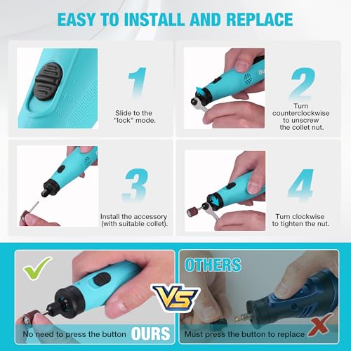 DURATECH 3.6V Cordless Rotary Tool Kit with 135PC Accessories