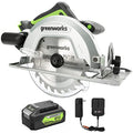 Greenworks 24V 7-1/4'' Circular Saw Brushless Cordless, with 4Ah Battery and 2A Charger - size: 7-1/4", style: 4.0 Ah Battery and Charger