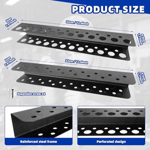 2Pack Screwdriver Organizer Wall Mounted, Heavy Duty Rustproof Tool Organiz
