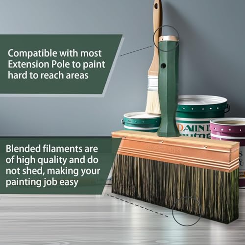 King Origin Deck Stain Brush, 9 Inch Deck Paint Brush - size: 9-Inch