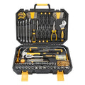 KOOPOOL Tool Set, Tool Box Kit for Mechanic and Car, General Household Home Tool Kit, Basic Tool Kit for Home Auto Repair, with Storage Case - color: Black Yellow
