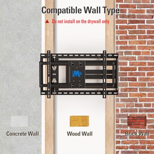 Mounting Dream Long Arm TV Wall Mount Full Motion TV Mount for 42-94" TVs - size: For 42" to 94" TVs, 24" Studs