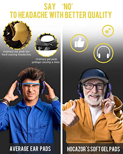 G-1001 Replacement Gel Ear Pads Compatible with Awesafe, Howard Leight Earmuffs, Gucho Ear Protection, Zohan EM054 Hearing Protector Silicone Ear Cushions Hygiene Kit - style: Gel Ear Pads(g-1001)
