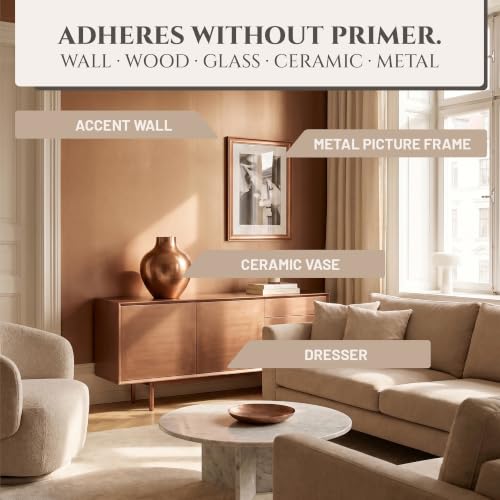 Metallic Wall Paint 67.62 fl oz - Bronze - Stunning Metallic Shine for Stylish Interiors, Easy to Apply, Water-Based, Perfect for Creative Wall Designs & DIY Projects - color: Bronze