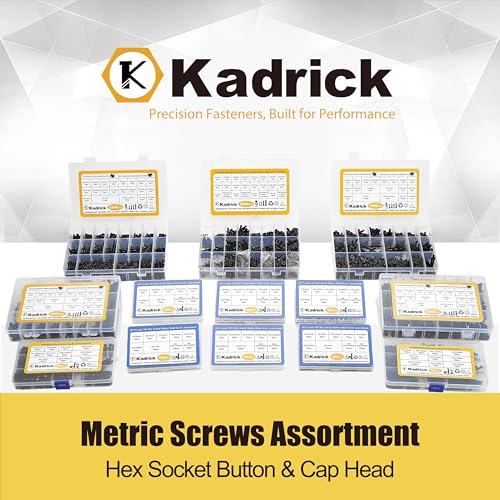 KADRICK 900Pcs M3 Screw Kit,Hex Socket Button Head M3 Bolts Length 6mm-25mm - size: M3 900Pcs 6-25mm