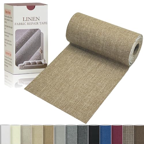 Gheeidau Linen Repair Tape 4x70 Inch Self-Adhesive Couch Patch Repair Fabric Patch for Furniture,Sofas,Cushion,Chairs,Bags,Linen Goods(Camel) - color: Camel