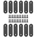 Jiozermi 12 Pcs Straight Brace 2" x 0.6", Matte Black - size: Black, 2” x 0.6”, 12 pcs