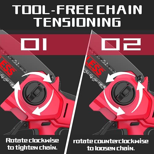Mini Chainsaw Compatible With Milwaukee Chainsaw M18 Battery,8 Inch & 6 Inch Cordless Pruning Chainsaws,1000W Brushless Powered Mini Chain Saw for Tree Trimming (Not battery)