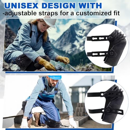 Soulchen 2 Pairs Heavy Duty Construction Knee Pads for Work, Black - color: Black