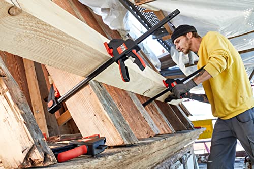 BESSEY EHK SERIES - 600 lb Clamping Force - 12 in - EHKXL12 Trigger Clamp Set - 3.625 in. Throat Depth - Wood Clamps, Tools, & Equipment for Woodworking, Carpentry, Home Improvement, DIY - size: 12 in., style: 600 lb force