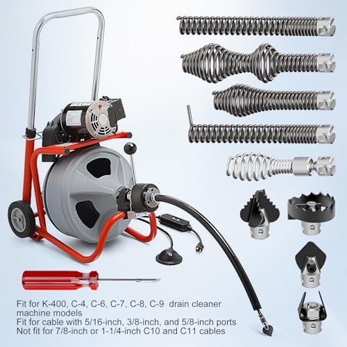 10Pcs Drain Snake Drill Attachment