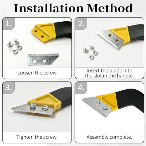 Tile Grout Cleaner Tool Kit - 11Pcs Grout Removal Tool with Scraper Hook and Brush for Bathroom Floor, Caulk Remover for Tile and Stone