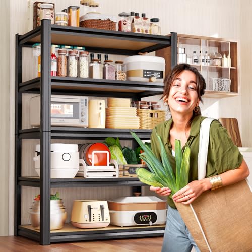 Garage Shelving,3 Tier Garage Storage Shelves,Adjustable Heavy Duty Metal Shelving Units and Storage Large Rack,Utility Steel Shelf For Shop Warehouse Industrial Pantry Basement Organizers 33"x35"x16" - size: MDF/35"Wx16"Dx33"H