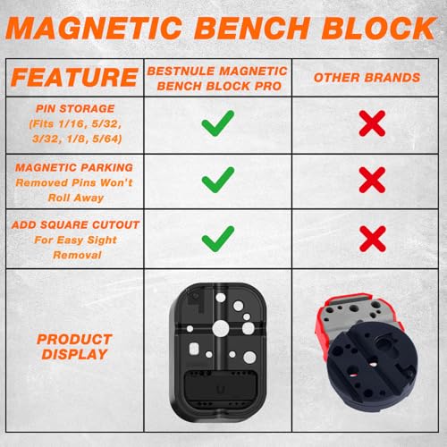 BESTNULE 25pc Punch Set and Hammer, Roll Pin Punch Set with Bench Block - size: 25-piece set