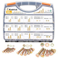 Kadrick 820Pcs Grade 8.8 Metric Bolt Assortment, M6 M8 M10 Hex Heavy Duty Bolts and Nuts Kit,M6 x1.0 M8 x1.25 M10-1.5 (12mm to 45mm),Yellow Zinc Plated - size: 820Pcs M6-M10 HEX Yellow