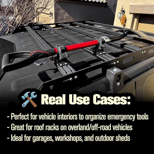 6 Pack Quick Assist Clamp Mount Clamps Release Rubber Fist Mounting Tool – Shovel Mount For Roof Rack, Fits 1-3/8'' Diameter Or Round Tube, Fit for UTV ATV Boat Van Any Wall, RV Car Accessories Kit