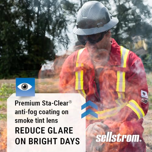 Sellstrom Odyssey II Wildland Anti-Fog Fire Safety Goggles, ANSI & NFPA 70E - style: Smoke Lens