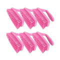 SPARTA Scrub Brush with Iron Shaped Handle and Stiff Bristles, Heavy Duty Scrubber Brush for Kitchen, Bathroom, Shower, Tile, Sink, Carpet and Bakepans, Polypropylene, 6 Inches, Pink, (Pack of 6) - color: Pink, size: 6 Inches (Pack of 6)