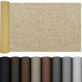 Linen Repair Patch Large 16X40 Inches Self-Adhesive Linen Fabric Patch for Furniture and Sofa, Couch Fabric Patch (Beige-Yellow, 16X40) - color: Beige-yellow