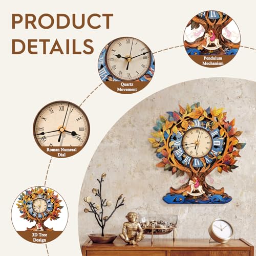 3D Wooden Puzzles for Adults-Tree of Life Clock Puzzle-Adult Craft - color: Tree of Life Clock