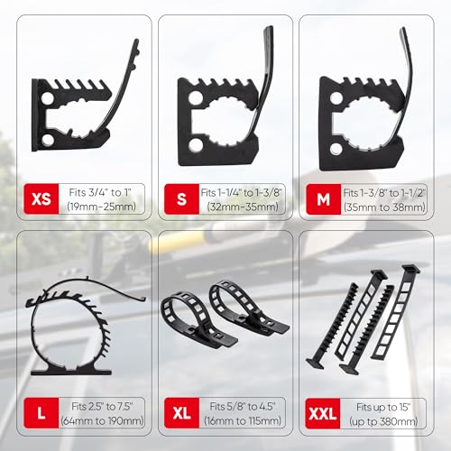 SINOKING Rubber Clamp for Mounting Tools & Equipment from 2.5" to 7.5" in Diameter