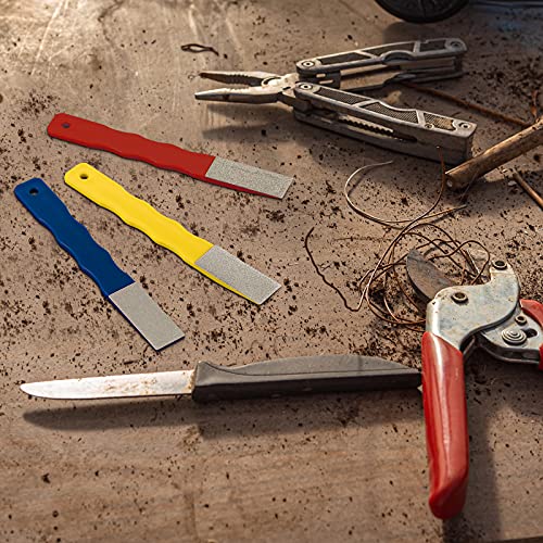 Honoson 6 Pcs Diamond Files Flat Sharpening Hones Color Coded