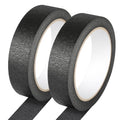 2 Pack Black Painters Tape - Black Masking Tape 1 Inch Wide - Multi-Surface, Smart Adhesion, Indoor & Outdoor - Paint Tape for DIY, Labeling, Art, Car, General Purpose - 180FT Total - color: Black