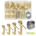 Picture Hanging Wire Kit D Rings Picture Hardware with Screws - size: size_1