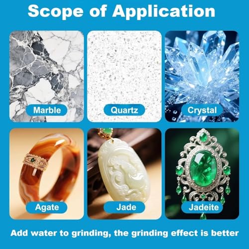 1inch 25mm Mini Diamond Polishing Pad 16Pcs/Set, 7 Different Grit 50#-3000# Water Sanding Discs & M6 Thread 3mm/6mm Shank Hook & Loop Backing Holder for Detail Fine Grinding - style: 3mm 6mm Shank 7Grit