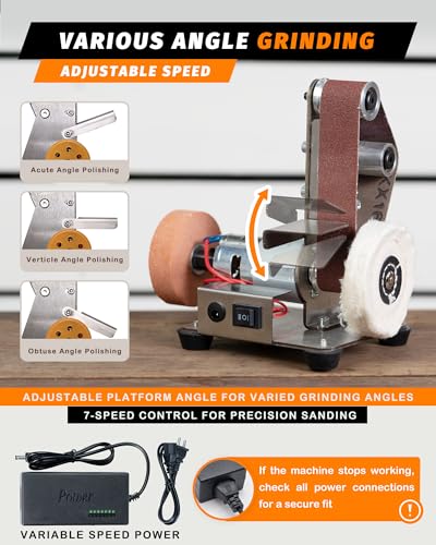 Mini Belt Sander, Electric Small Sander Knife Sharpener, 5.1''x6.7''x7.5'' - size: 5.1''x6.7''x7.5''
