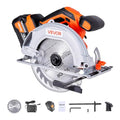 VEVOR 20V Cordless Circular Saw, 7-1/4" Brushless Circular Saw for Makita 18V Battery, 5000 RPM, 0-45 Degree Bevel Capability, LED Light, Kit with Battery and Charger Included, for Wood Cutting - size: 7-1/4 in